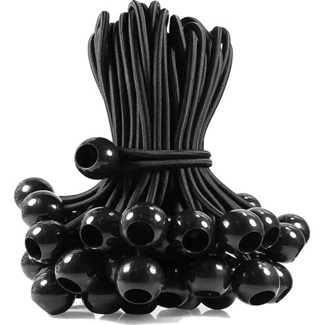 Tendeur Élastique - Caoutchouc Résistant - Pour Tentes Bannières Pavillons - Lot De 30 Avec Boules (1/5)