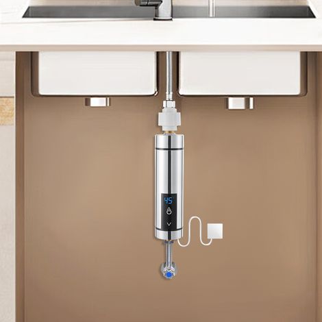 Mini Chauffe-Eau Instantané Électronique, Btstil Chauffe-Eau Instantané 3.5kW Chauffe-Eau Douche pour Salle de Bains Cuisine (1/5)