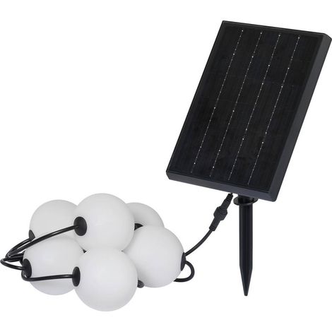Sygonix SY-6662320 Catena luminosa solare 2.4 W Bianco, Nero
