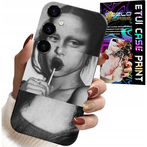 Custodia per Samsung Galaxy S25 - Monna Lisa con motivo lecca-lecca, design alla moda (1/5)