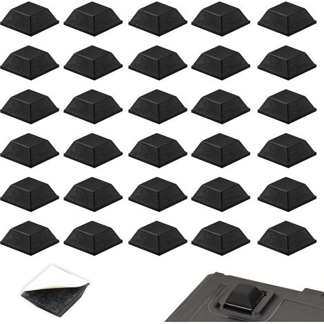 Lot de 30 Patins en Caoutchouc Autocollants 20 x 20 x 8 mm, Tampons Antidérapants en Silicone pour Meubles, Enceintes, Lave-Linge, Appareils de Cuisine et Équipements Domestiques (1/5)