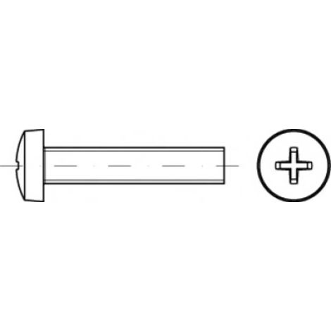 [NEUWERTIG] B-Ware Toolcraft Linsenschrauben Flachkopf Kreuzschlitz M4 20mm Phillips Stahl Verzinkt