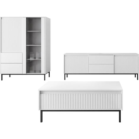 Conjunto de salón Comfivo Delruva V, Blanco