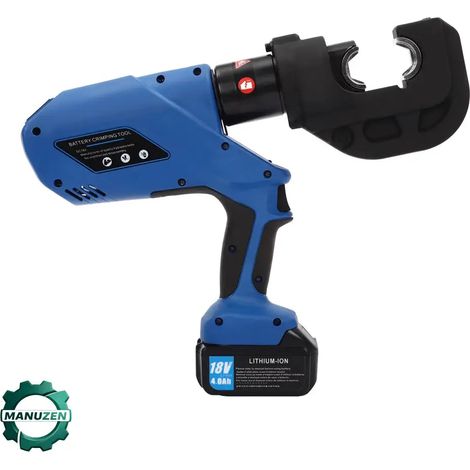 Manuzen - Pince à sertir hydraulique électrique 120 kN – 16 à 400 mm² — Bleu (1/5)