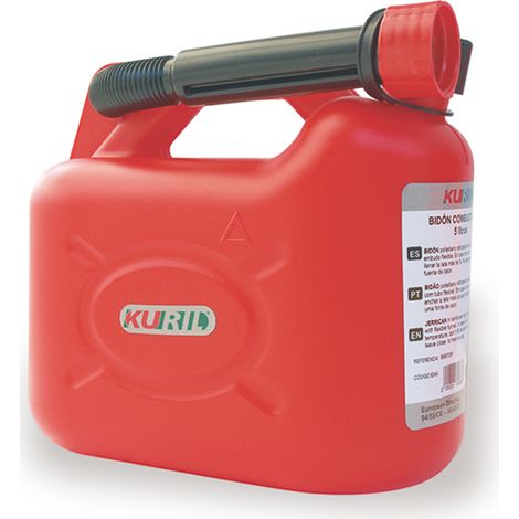 Bidón combustible 5 litros homologado rojo