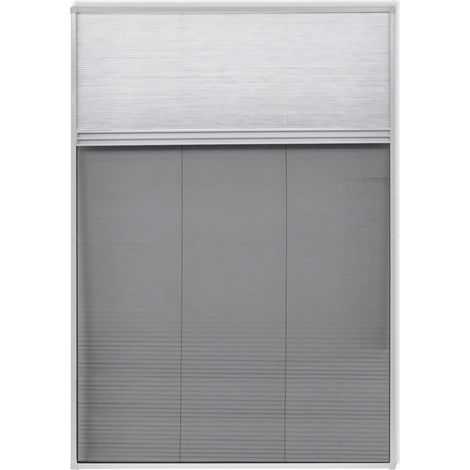 Insect Plisse Screen Window Aluminium 160 x 80 cm with Shade vidaXL