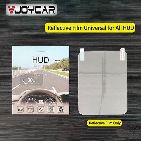 Lot de 2 films réfléchissants universels pour tous les systèmes d'affichage tête haute (HUD) projetés sur pare-brise. Film de protection. (1/5)