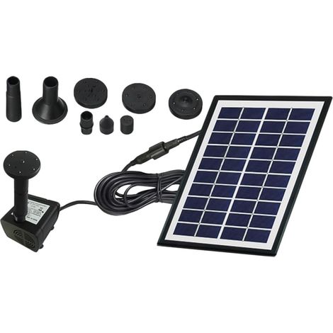 Fontaine Flottante Solaire pour Jardin et Bassin Pompe Abs 4w 10v Débit Maximal 380l/h Fonctionnement Automatique et Alimentation Solaire pour Circulation D'eau