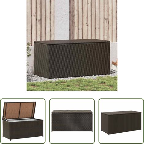 Poly Rattan -  Gartenbox Poly Rattan 100x50x50 cm Braun
