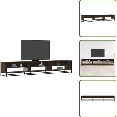 Mobile in metallo - vidaXL Mobile TV Rovere Marrone 270x40x46 cm in Truciolato - Mobile per salotto