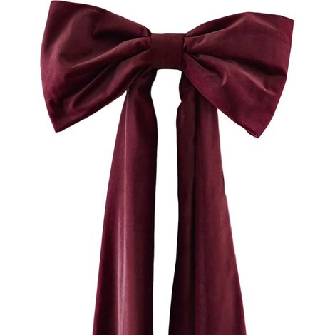Extra große, doppelt dicke Samt-Weihnachtsschleife 109 cm (43 Zoll) für Weihnachtsbaum, Innendekoration, Zuhause, Party, Hochzeit – Mehrfarbig (Rot 1, 110 x 40 cm [43,3 x 15,7 Zoll]) (1/5)