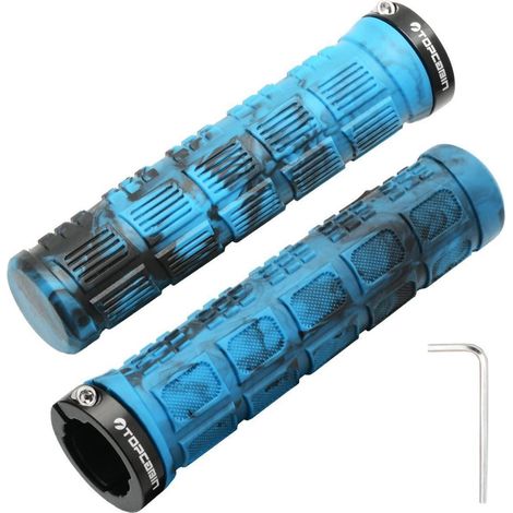 Fahrrad Lenkergriffe Paar Blau mit Aluminium-Lock, Ergonomisch (1/5)