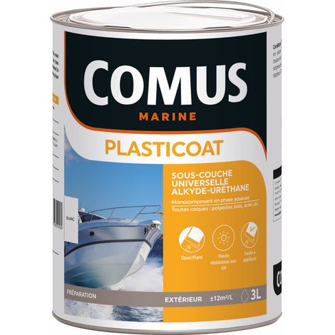 PLASTICOAT Blanc 3L - Sous-couche universelle mono-composante en phase aqueuse - COMUS MARINE