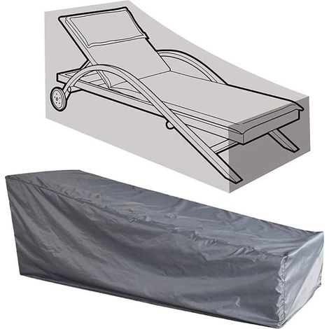 Outdoor Chair Cover, Long Protective Cover, Breathable, Waterproof, 210D Oxford Fabric for Chair 200704068 cm, Grey (1/4)