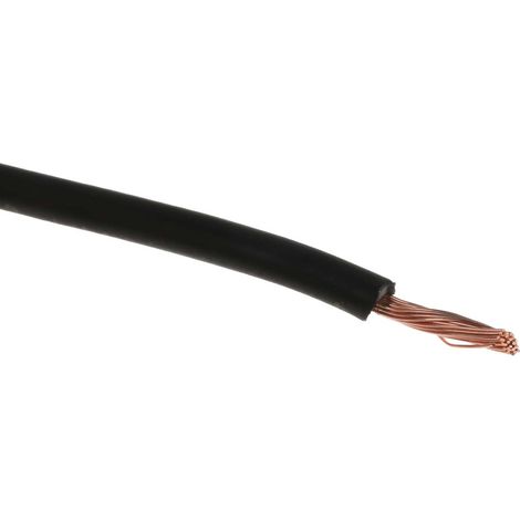 Fil électrique RS PRO, 32 1 mm² 17 AWG, 500 V, Zéro halogène Noir, 100m ( Prix pour Bobine de 100 Mètres ) (1/3)