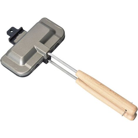 Hot Sandwich Maker - Die-Cast Aluminum - Non-Stick Plates - Removable Heat-Resistant Handle - For Breakfast Sandwiches Pancakes Omelets - 1 Unit
