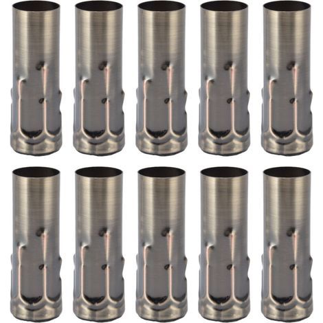 Tube métallique E14 pour douille de lampe à bougie – Bronze vieilli, 25 × 80 mm, lot de 10 pièces (1/5)