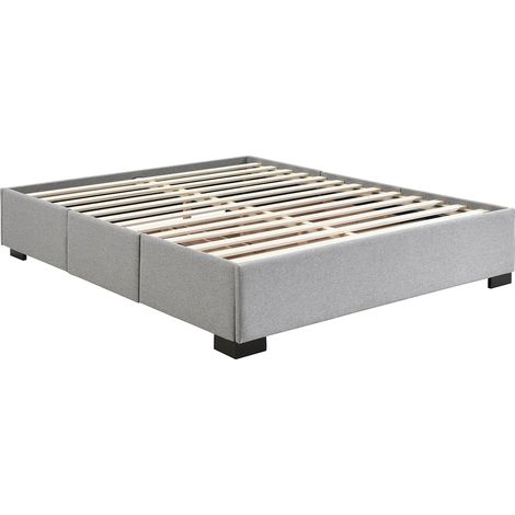 Rete con cassetti 140 x 190 cm - Tessuto grigio - KOLANE di YSMÉE