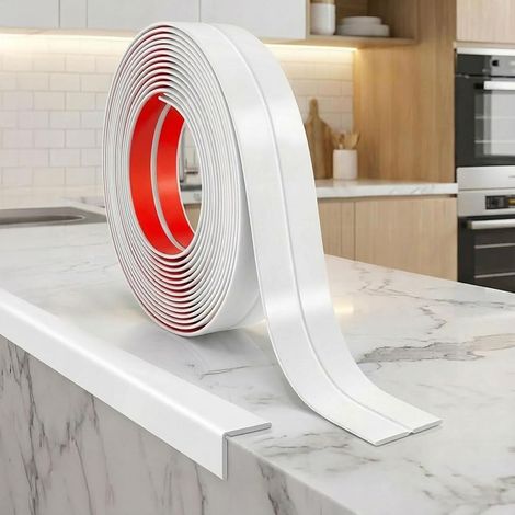 9,2M Profilé d’Angle PVC Auto-Adhésif Flexible 90–180°, Moulure de Protection pour Coins Muraux Intérieurs et Extérieurs, Finition Mur et Plafond (Blanc, W:16MM) (1/5)