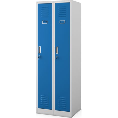 Armoire industrielle en métal pour les documents KACPER II, 600 x 1800 x 500 mm, gris bleu