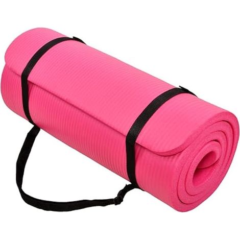 Tapis De Yoga - 180 X 60 Cm - Epaisseur 25 Mm - En Mousses Haute Densité - Double Face Antidérapante - Avec Sangle De Transport - 1 Piece (1/3)