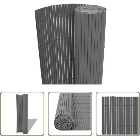 PVC-Zaun - Gartenzaun Grau 150 x 300 cm PVC (1/5)