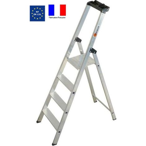 Escalux - Escabeau aluminium 4 marches Haut. travail 2,82 m - ESCANORM