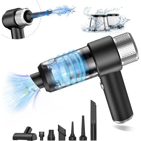 Handheld Car Vacuum Cleaner Car Vacuum Portable Cordless 2 in 1 Vacuum Cleaner and Air Duster with LED Light (1/5)