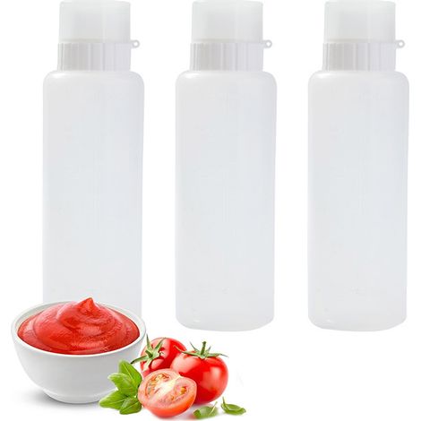 Lot de 3 flacons souples et poreux pour condiments (1/5)