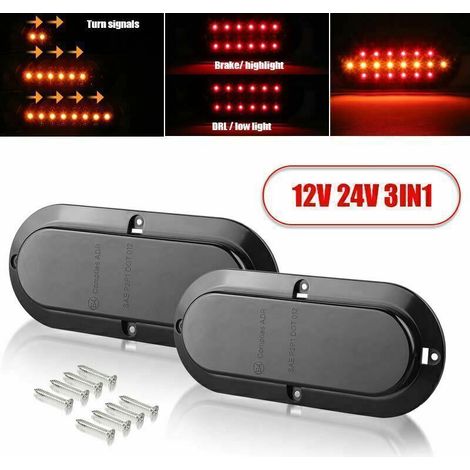 6-inch truck tail light, side marker light, trailer tail light for E4 van, smoked, 20 LEDs, eBay SRK-020 (1/5)
