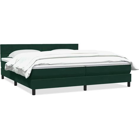 Maison Exclusive - Boxspringbett mit Matratze Dunkelgrün 180x220 (1/5)