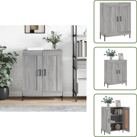 The Living Store Sideboard Grau Sonoma 69,5x34x90 cm Holzwerkstoff - Holzschrank (1/5)
