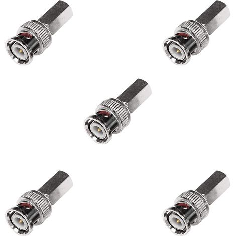 CCTV Prise BNC avec Broche Centrale en Laiton RG59/RG6 Adaptateur SDI Installation Coaxiale pour CCTV Caméra DVR Système de Sécurité Surveillance (1/4)