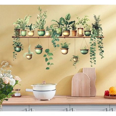 Sticker mural Plantes vertes 30 x 90 cm Vert 3 (1/5)