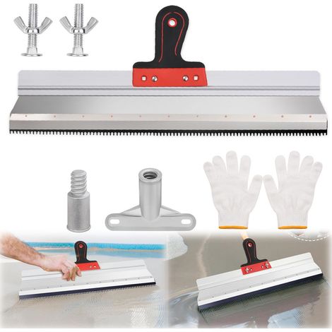 Couteau à enduire inox - Longueur lame 56 cm - Raclette Grande Surface (1/5)