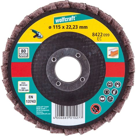 Disque lamelle fibre pour Meuleuse G80 ø 115 vrac Noir 12,5 x 1 x 12,5 cm (1/4)