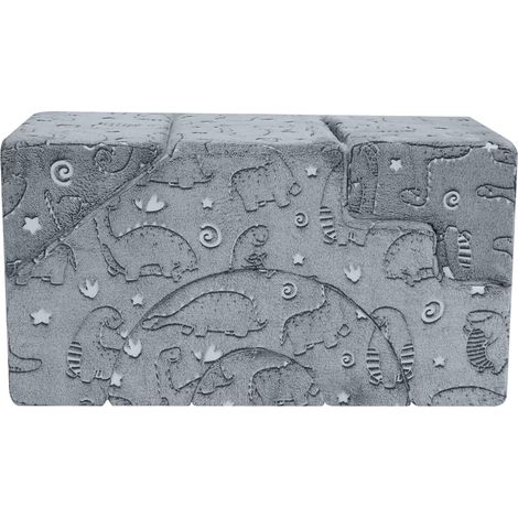 Canapé modulaire en mousse pour enfant - Meuble pliable avec fonction assise et allongée - Mini canapé souple avec housse amovible (1/3)