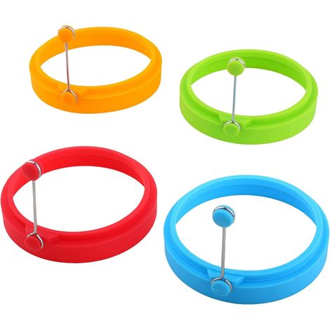 Moule À Omelette En Silicone - 4 Pièces - Résistant Jusqu'à 230 °C - Pour Poêle Antiadhésive - Idéal Pour Œufs, Crêpes Et Mini Galettes (1/5)