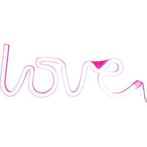 Enseigne lumineuse néon « Love », néon LED pour articles de fête, accessoire de décoration pour chambre de fille, décoration de table, cadeaux pour enfants (rose « Love ») (1/5)