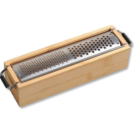 Kesper 58060 Grattugia Parmigiano con Contenitore, bambù (1/5)