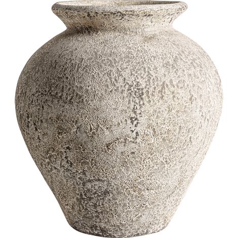 Vase vintage en céramique brun clair - brun clair vieilli (1/2)