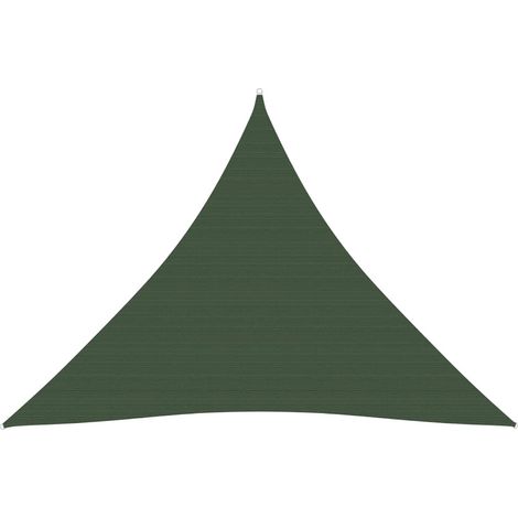 Vela ombreggiante/ombrellone 160 g/m² 4 x 4 x 4 m HDPE verde scuro 020009432