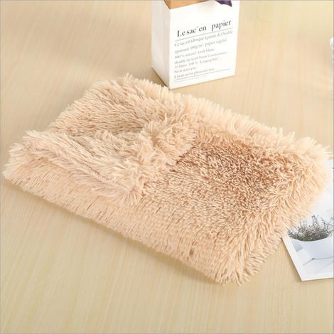 Manta de felpa para perros AIDUCHO 100x75cm Beige - Doble cara - Súper suave y cálida - Manta para mascotas - Cama para perros (1/5)