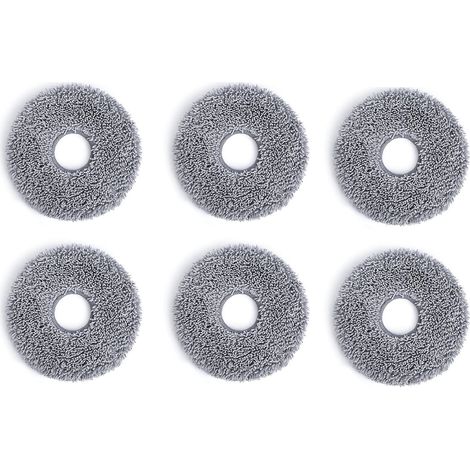 Chiffon De Nettoyage - Pour Aspirateur Robot Avec Système OZMO Turbo 2.0 - Compatible DEEBOT T30 PRO OMNI T30 OMNI - Lavable Réutilisable - 6 Pièces