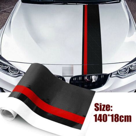 Bandes de course automobile en fibre de carbone 5D, bandes de rallye, autocollant de capot avant, accessoires de style pour covering automobile portables (1/5)