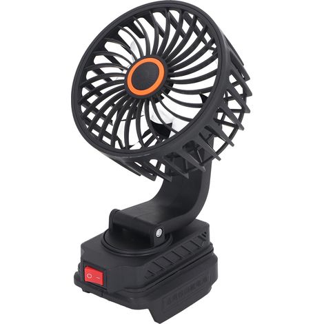 Ventilateur portable 4 pouces sur batterie, oscillation 360°, rechargeable, pour camping extérieur, compatible batteries BL1840 18V (1/5)