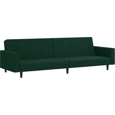 Canapé  Sofa-lit à 2 places vert foncé velours