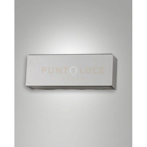 TRIGG APPLIQUE DA ESTERNO LED 14W 3000K 1300LM 2 LUCI ARGENTO