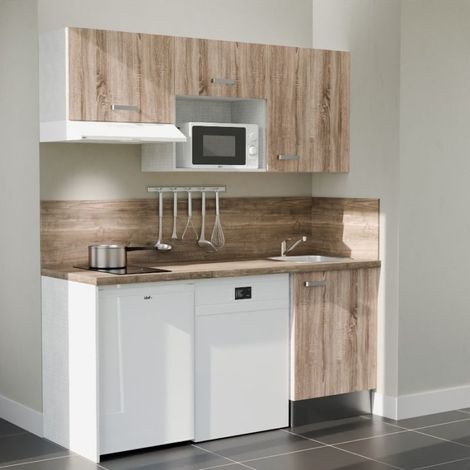 Kitchenette K55L-PT - 180 cm avec plan de travail et évier
