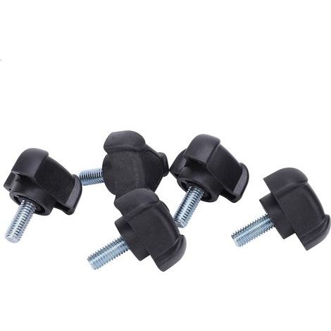 M6 plastic triangular head arc handle screws, 5 pieces, locking bolt, fixing accessory 15mm (1/5)